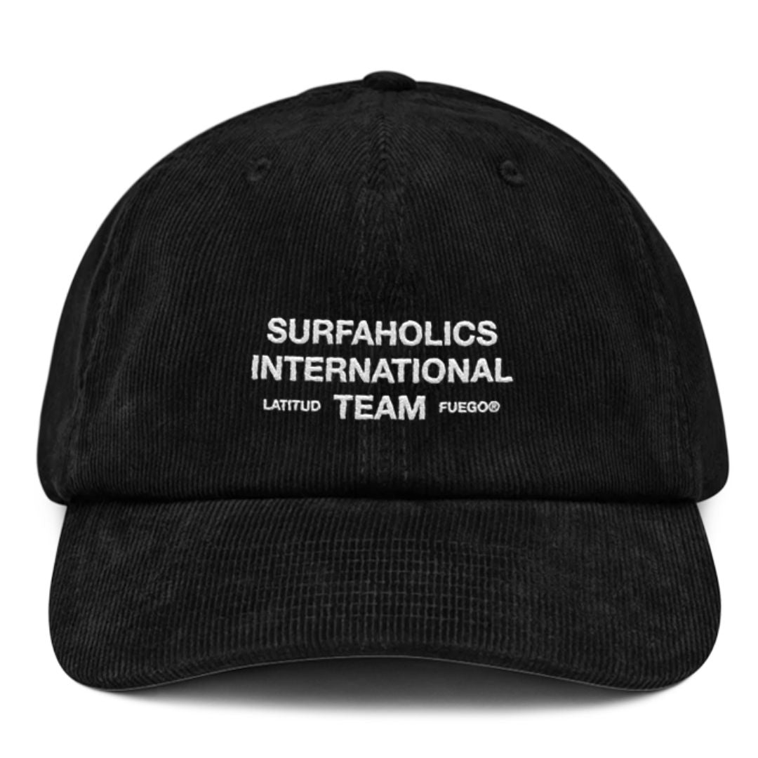Latitud Fuego Surfaholics Corduroy Hat Black — front view