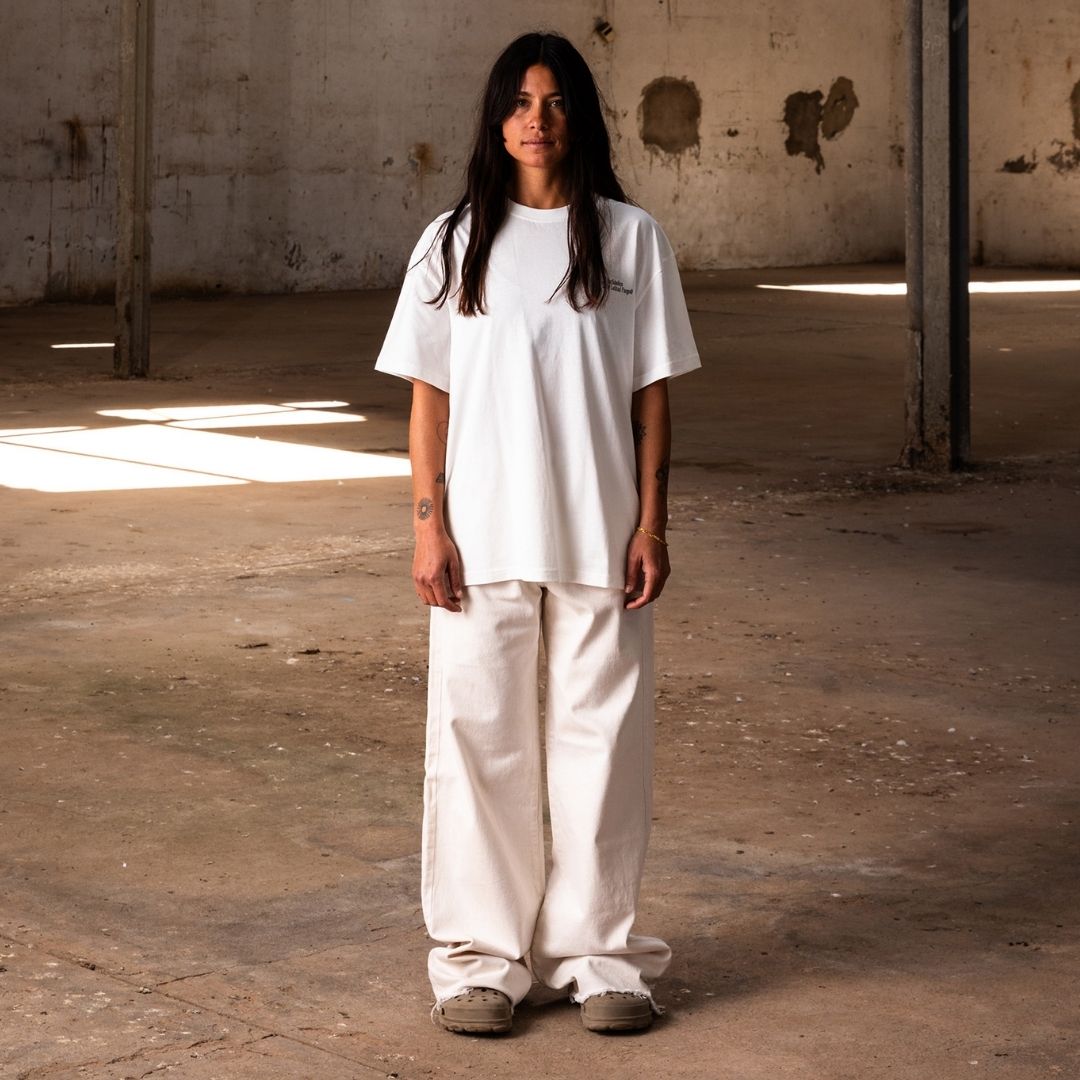 Latitud Fuego Symphony T-Shirt White — lifestyle shot