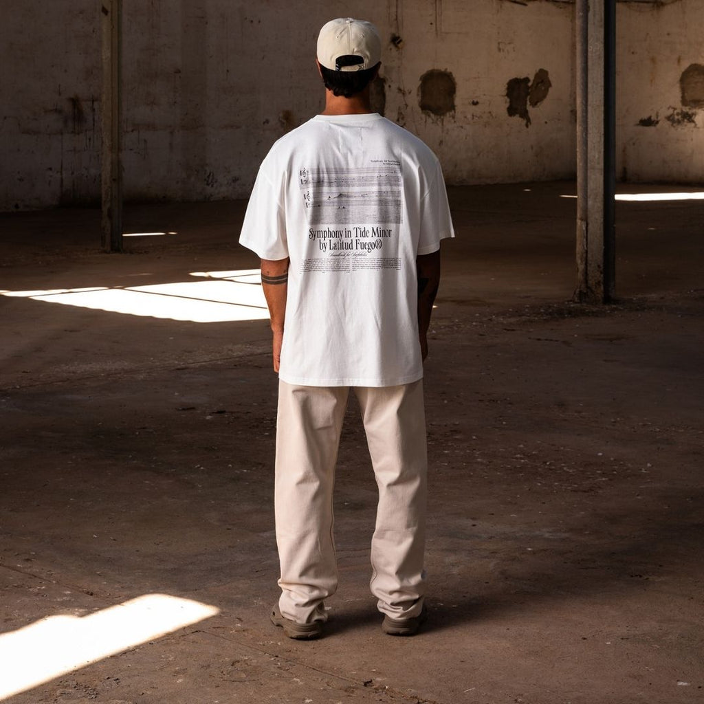 Latitud Fuego Symphony T-Shirt White — detail view