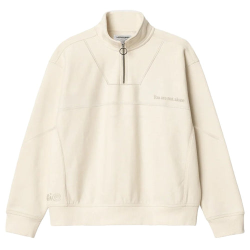 Latitud Fuego Vintage Zip Sweater Beige — front view