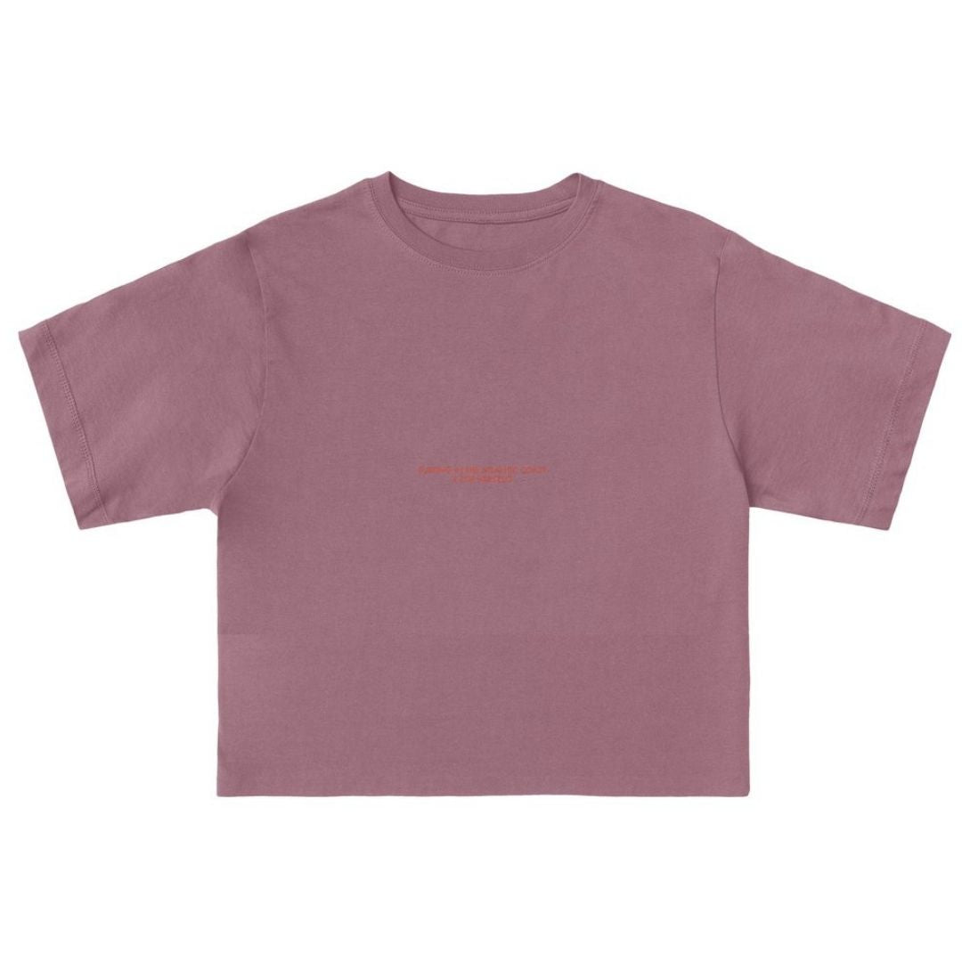 Latitud Fuego Womens Les Longboards Cropped T-Shirt - Açaí