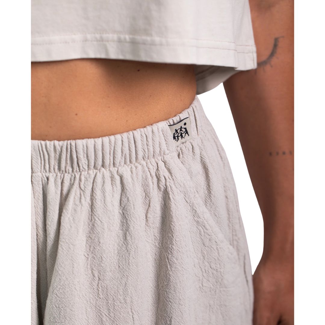 Womens LF Organic Cotton Shorts - Bone / Grey