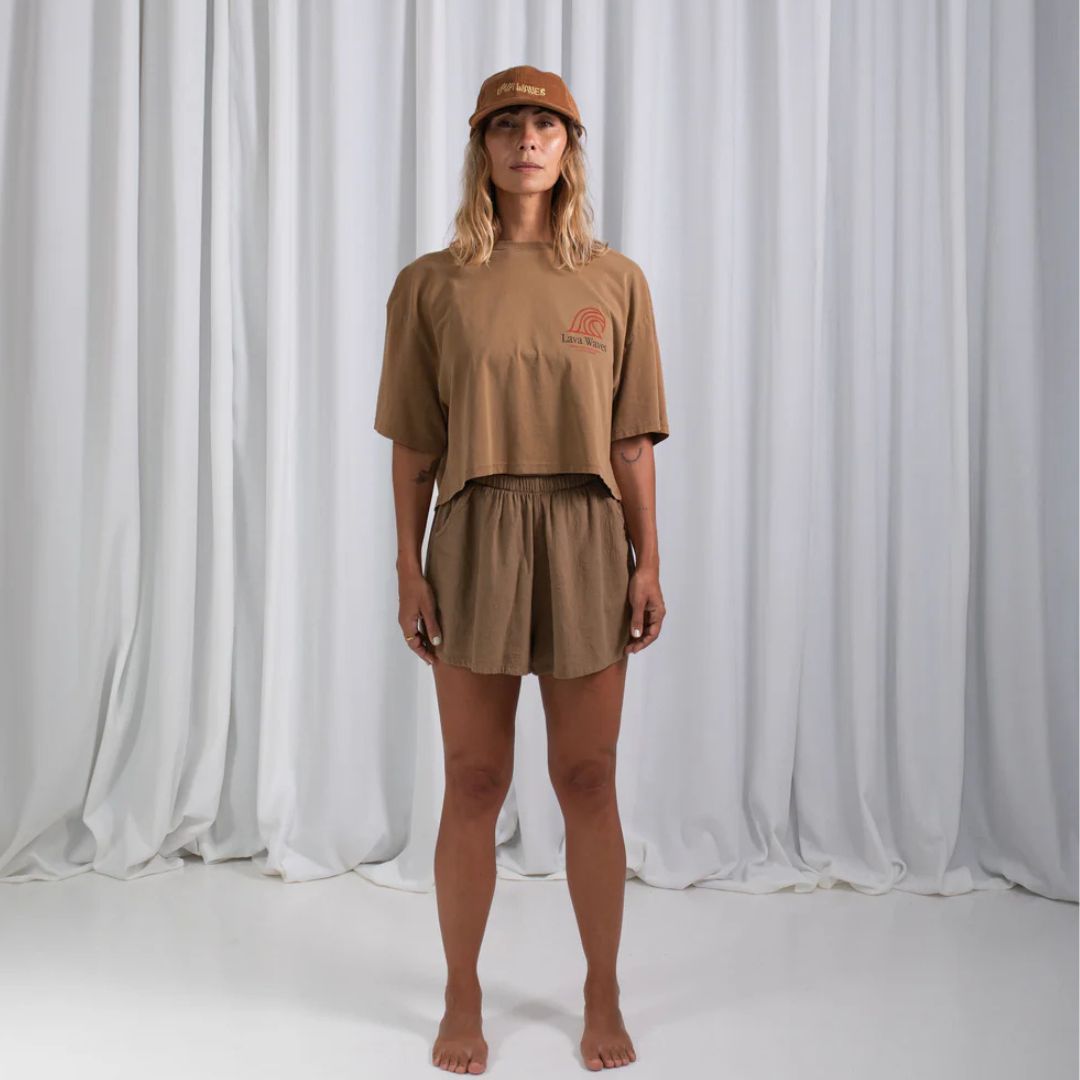 Latitud Fuego Womens LF Shorts Earth — detail view