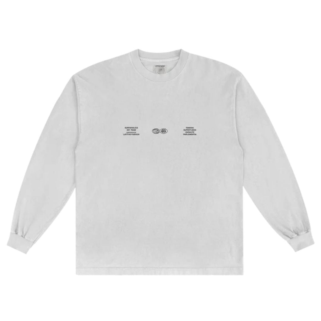 Latitud Fuego World Long Sleeve T-Shirt White — back view