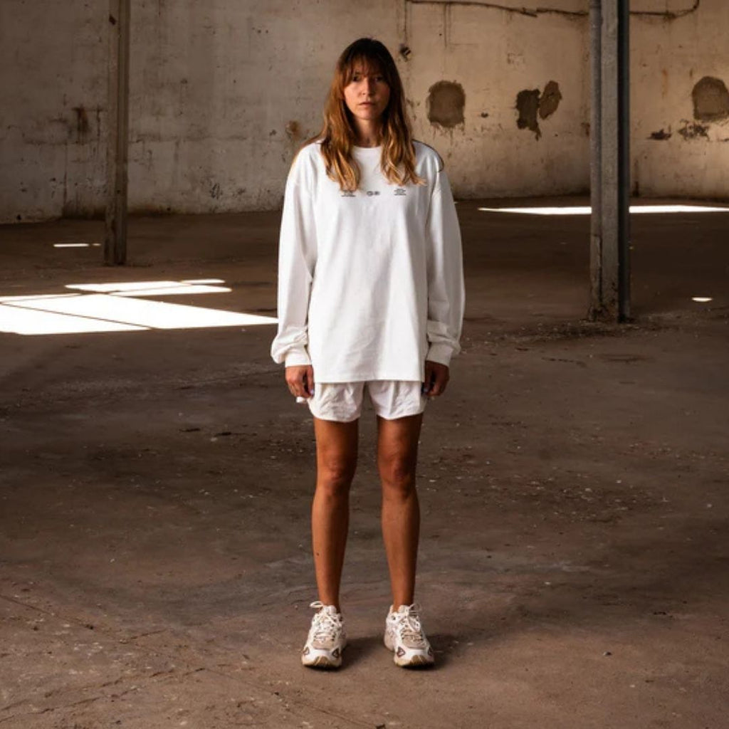 Latitud Fuego World Long Sleeve T-Shirt White — lifestyle shot 2