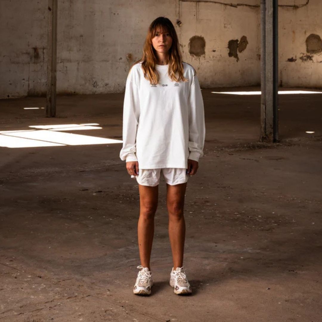 Latitud Fuego World Long Sleeve T-Shirt White — lifestyle shot 2