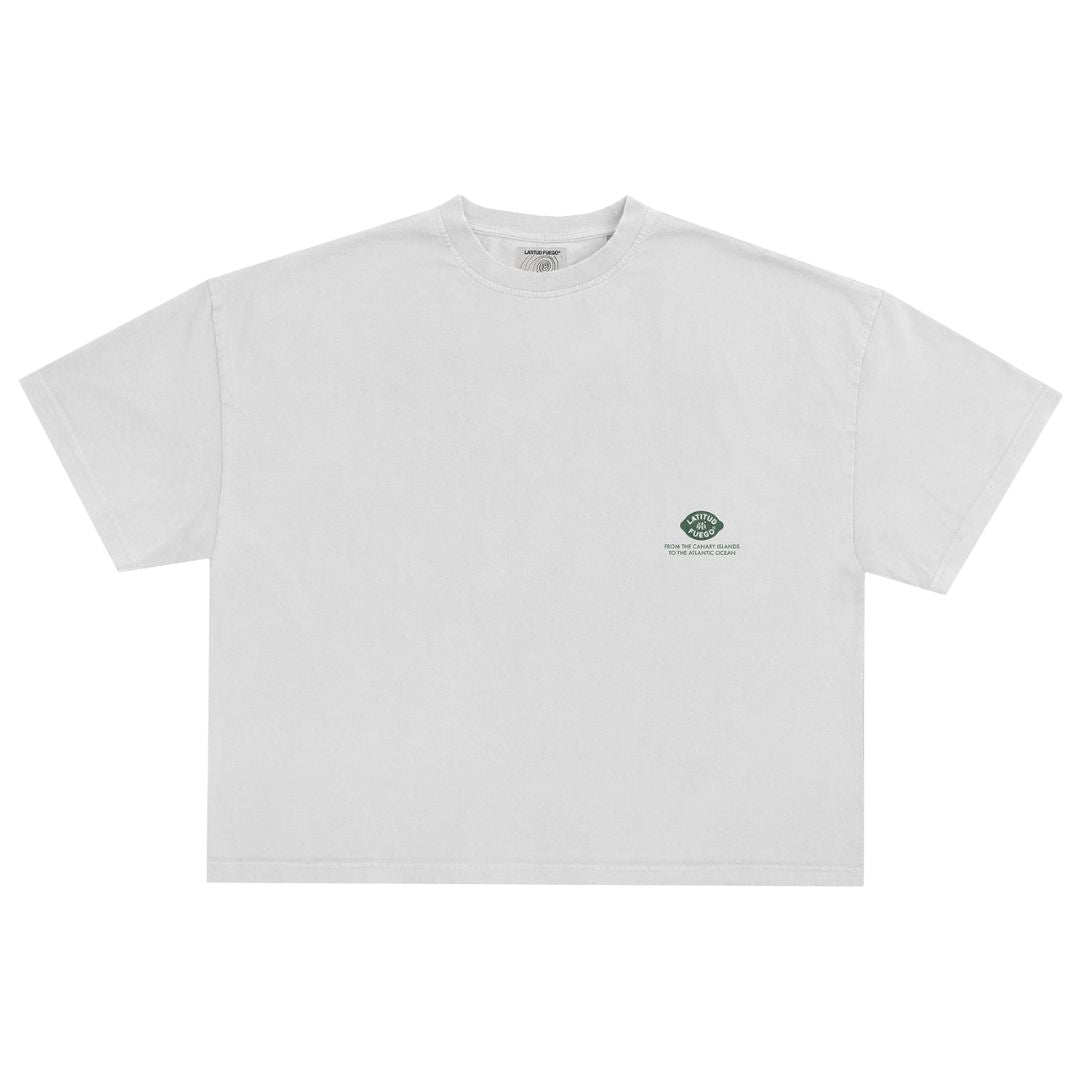 Latitud Fuego Womens Lemon Cropped T-Shirt White — back view