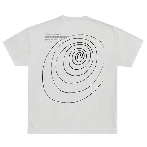 Latitud Fuego Spiral T-Shirt Ecru — front view