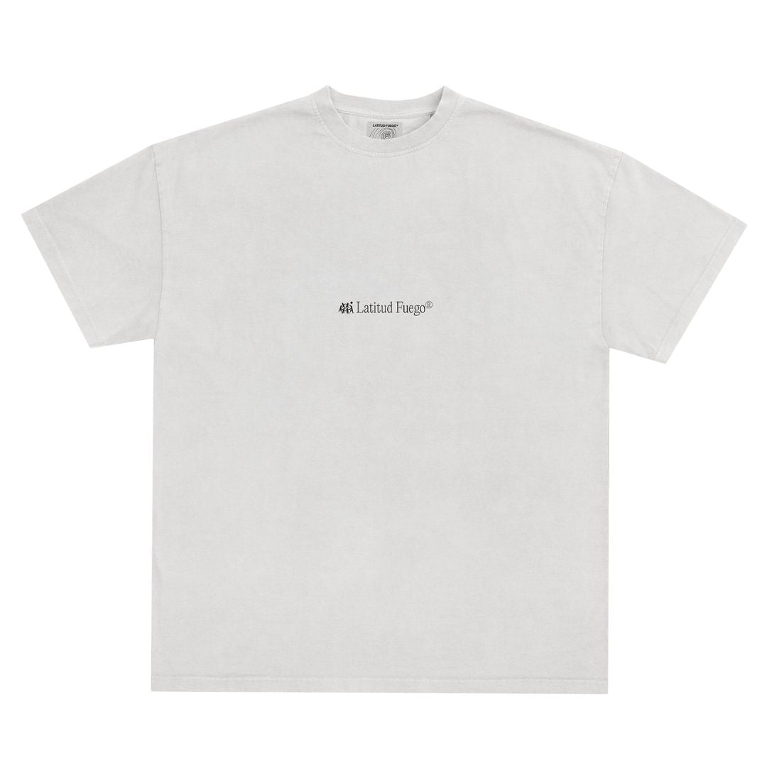 Latitud Fuego Spiral T-Shirt Ecru — back view