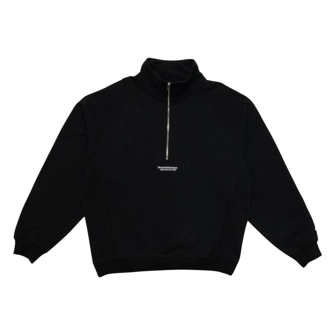 New Amsterdam Half-Zip Turtleneck Sweater - Black