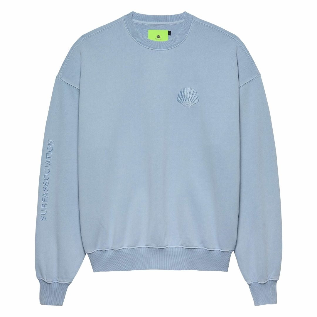 New Amsterdam Logo Crew Neck - Tonal / Skyway