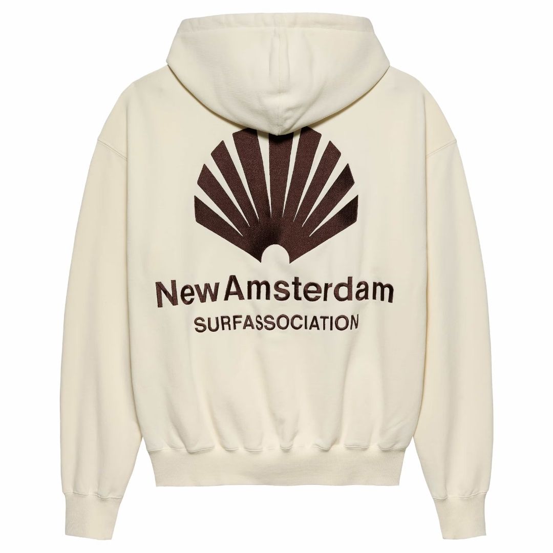 New Amsterdam Logo Hoodie - Bone / Potting Soil