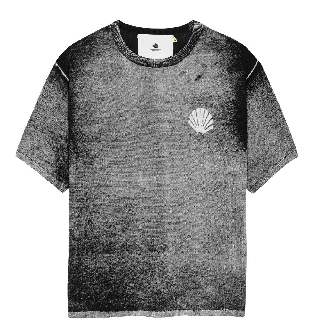New Amsterdam Logo Knit T-Shirt - Print Black