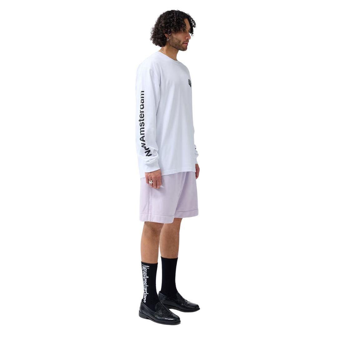 New Amsterdam Logo Long Sleeve T-Shirt - White / Black