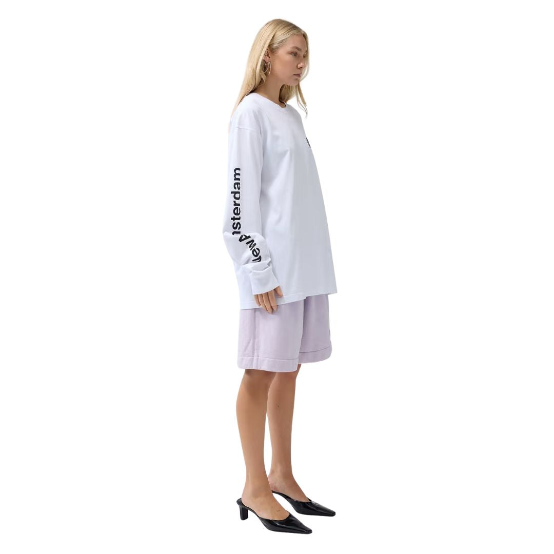 New Amsterdam Logo Long Sleeve T-Shirt - White / Black