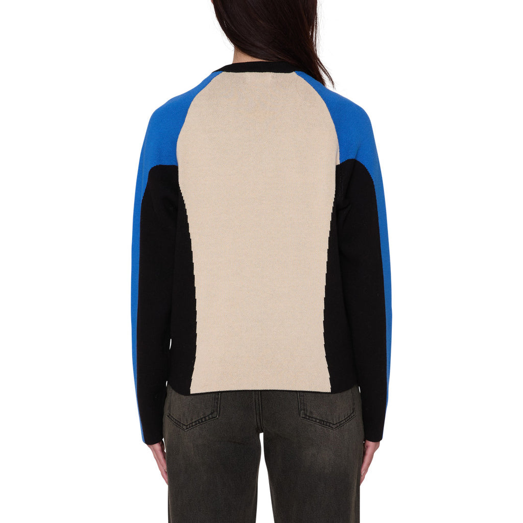 Womens Angie Crew Sweater - Cream Multi - detail 1