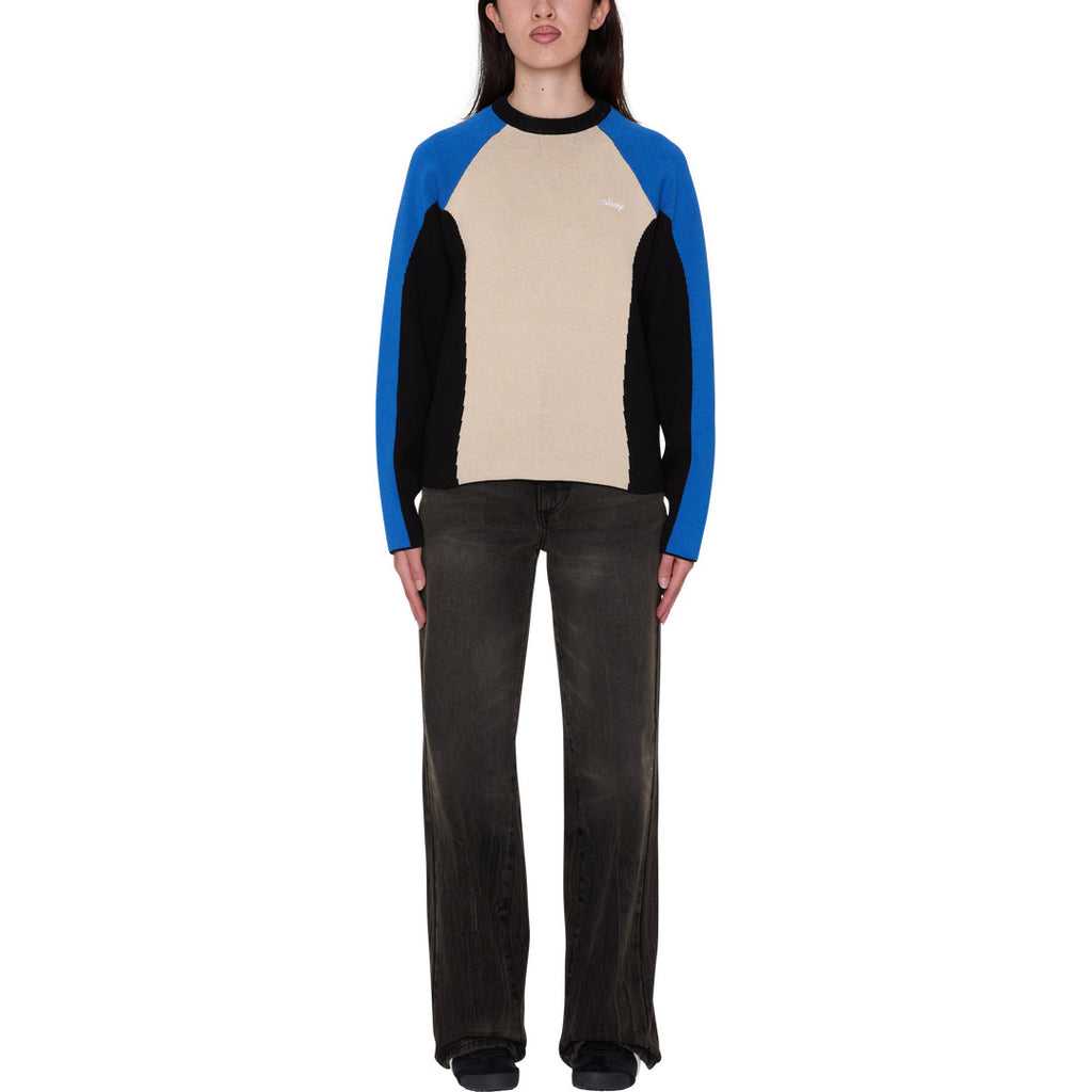Womens Angie Crew Sweater - Cream Multi - detail 2