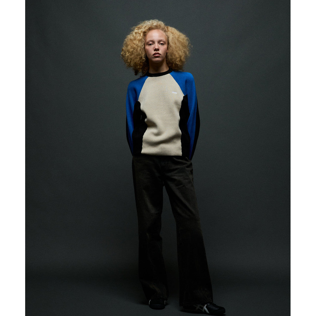 Womens Angie Crew Sweater - Cream Multi - detail 4