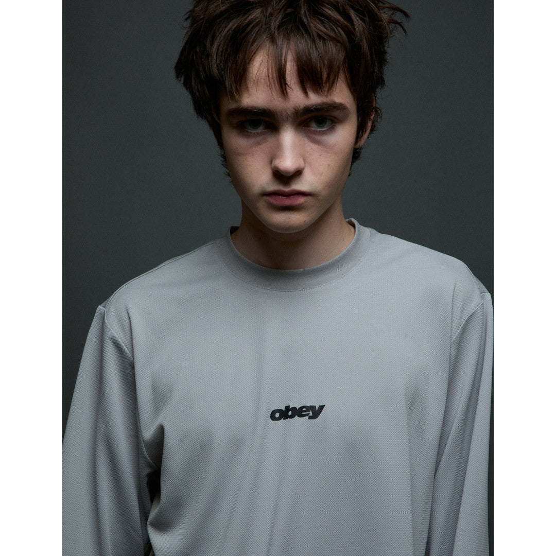 Obey Basecamp Knit Long Sleeve Shirt - Drizzle Multi - detail