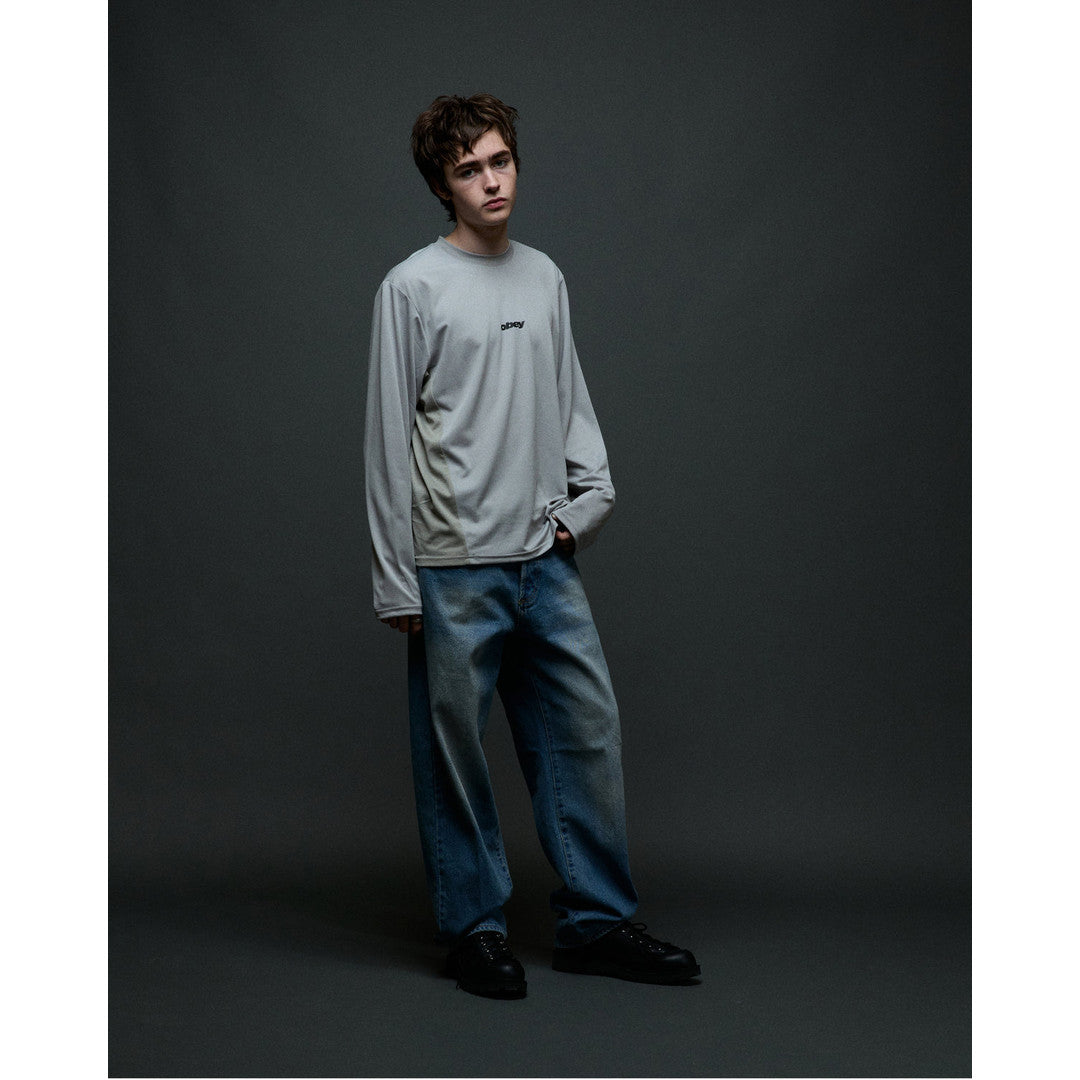 Obey Basecamp Knit Long Sleeve Shirt - Drizzle Multi - detail