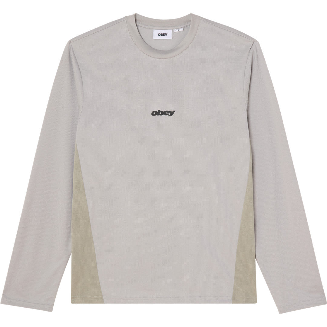 Obey Basecamp Knit Long Sleeve Shirt - Drizzle Multi - front