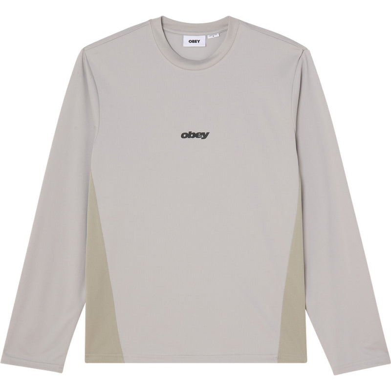 Obey Basecamp Knit Long Sleeve Shirt - Drizzle Multi - front