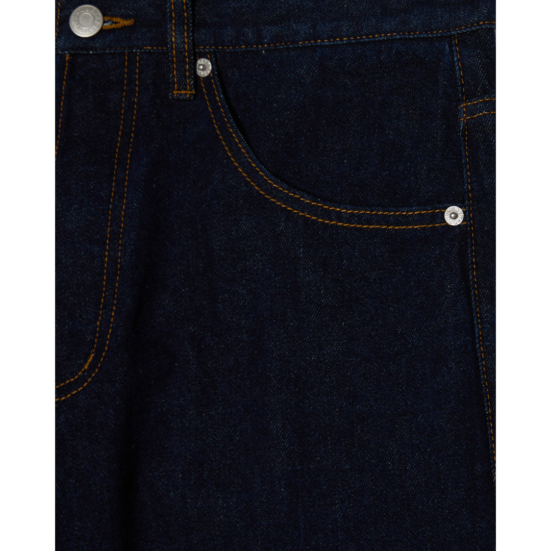 Obey Boxcar Straight Leg Denim Jeans - Rinse Indigo - detail