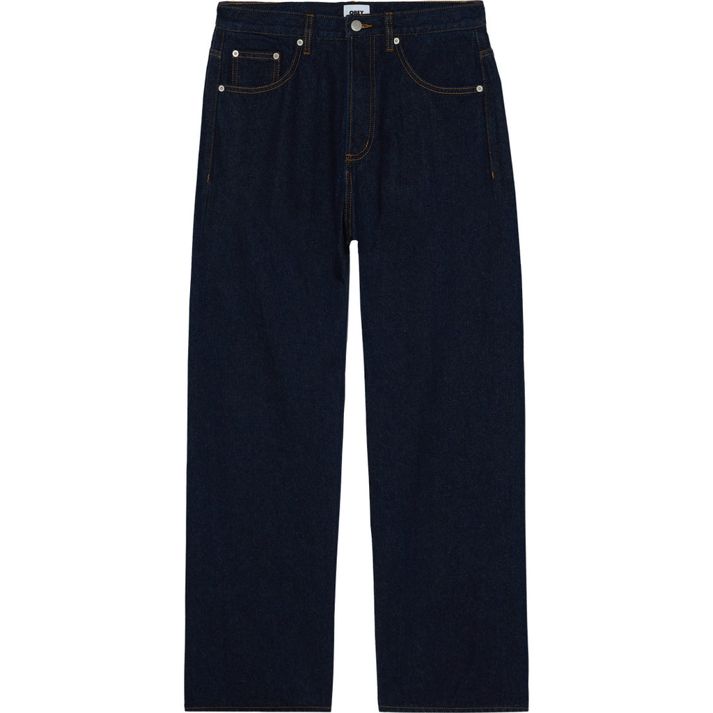 Obey Boxcar Straight Leg Denim Jeans - Rinse Indigo - front