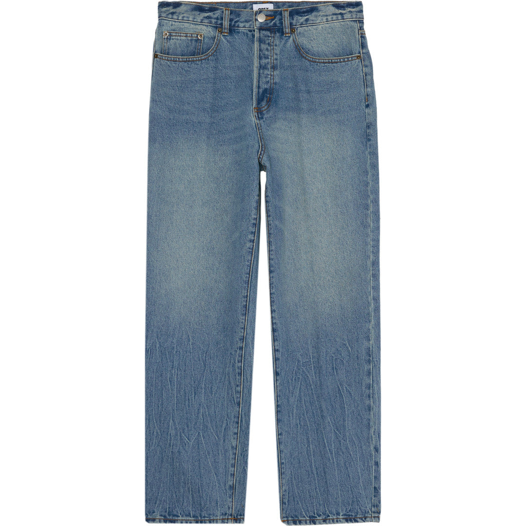 Obey Classic Baggy Denim Jeans - Heavy Vintage Light Indigo - front