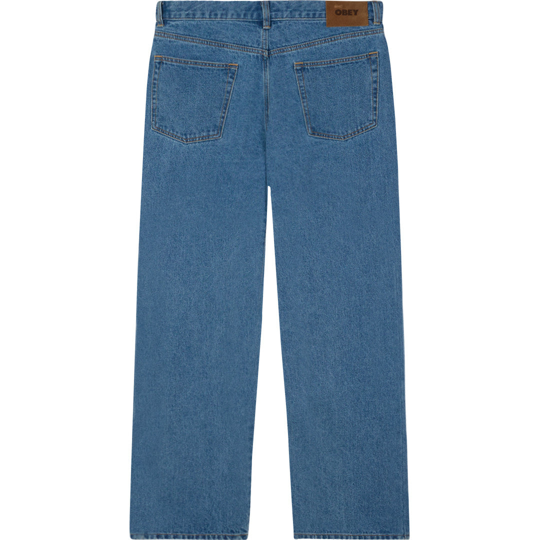 Obey Classic Baggy Denim Jeans - Light Indigo - back