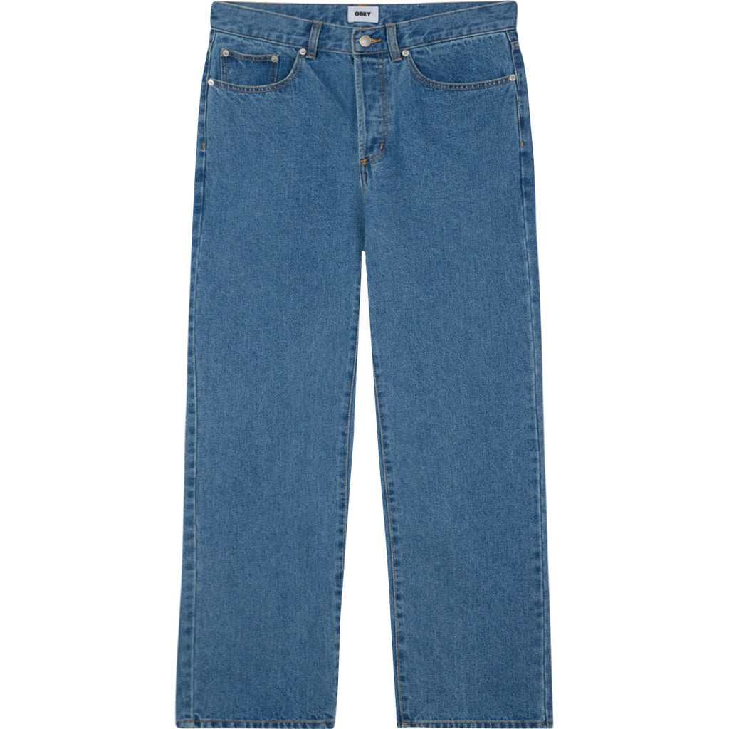 Obey Classic Baggy Denim Jeans - Light Indigo - front