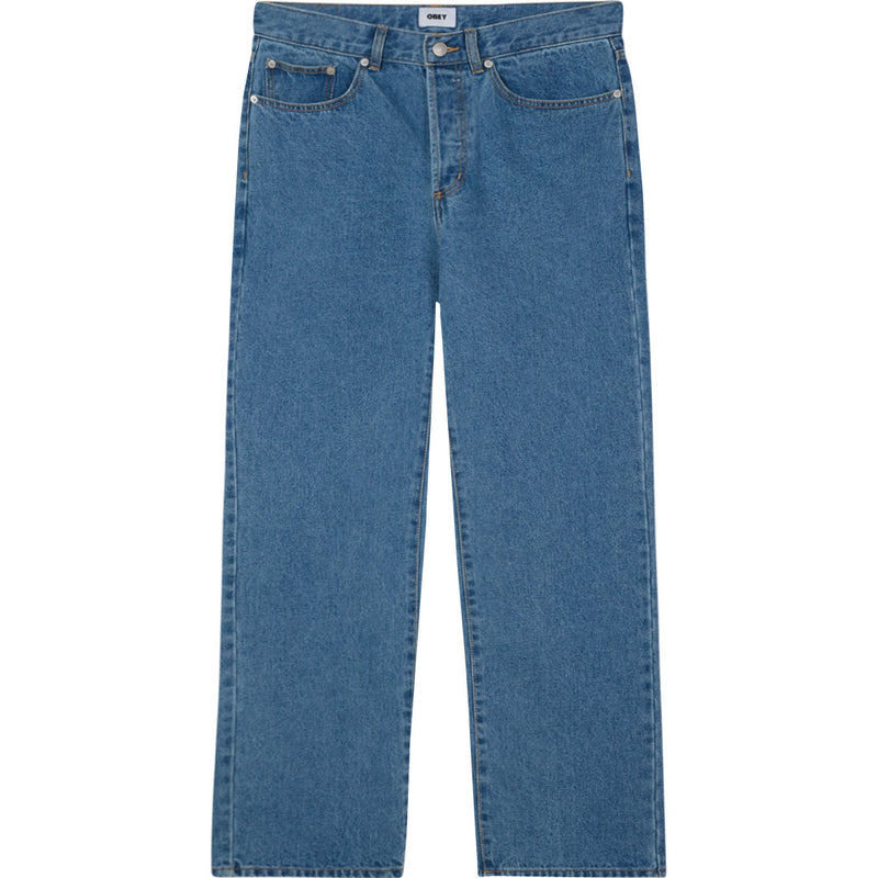 Obey Classic Baggy Denim Jeans - Light Indigo - front