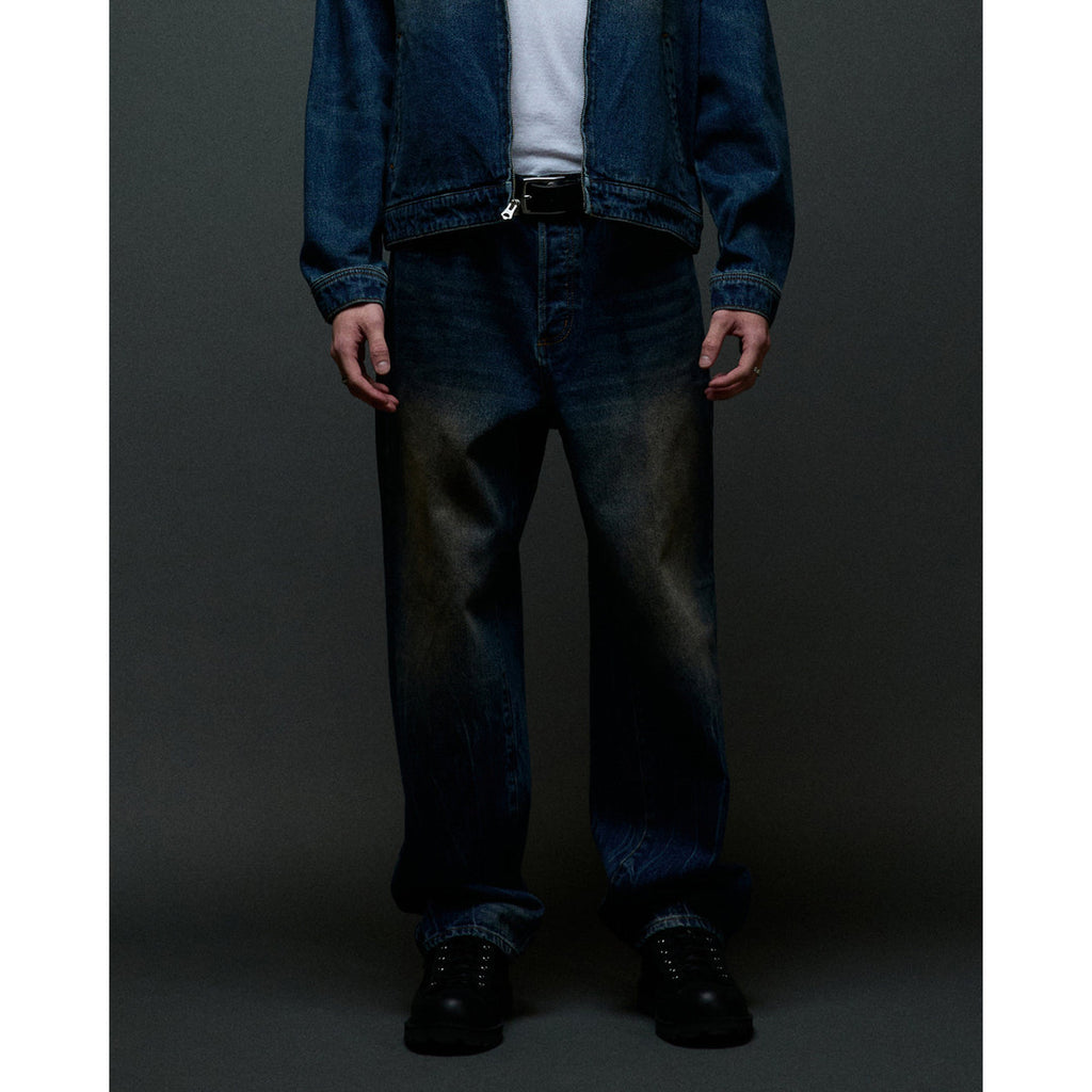 Obey Classic Baggy Denim Jeans Oil Stained Indigo - detail 4