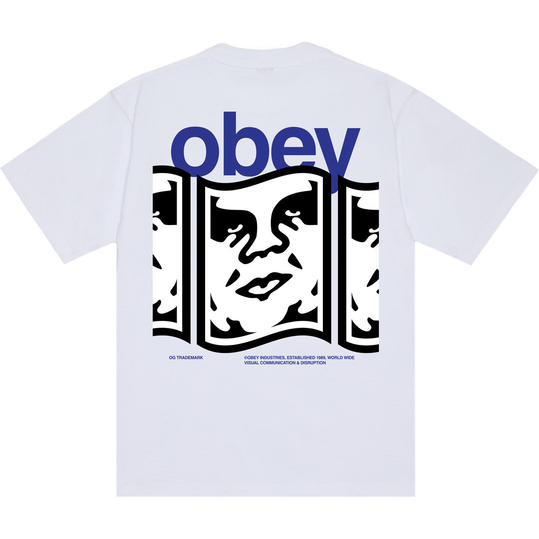 Obey Disruption T-Shirt - White - front