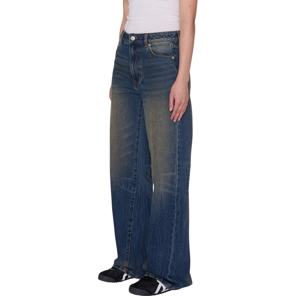 Womens Elara 5 Pocket Denim - Black Mocha Wash - back