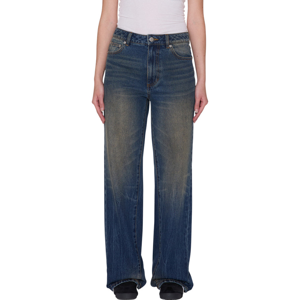 Womens Elara 5 Pocket Denim - Black Mocha Wash - front