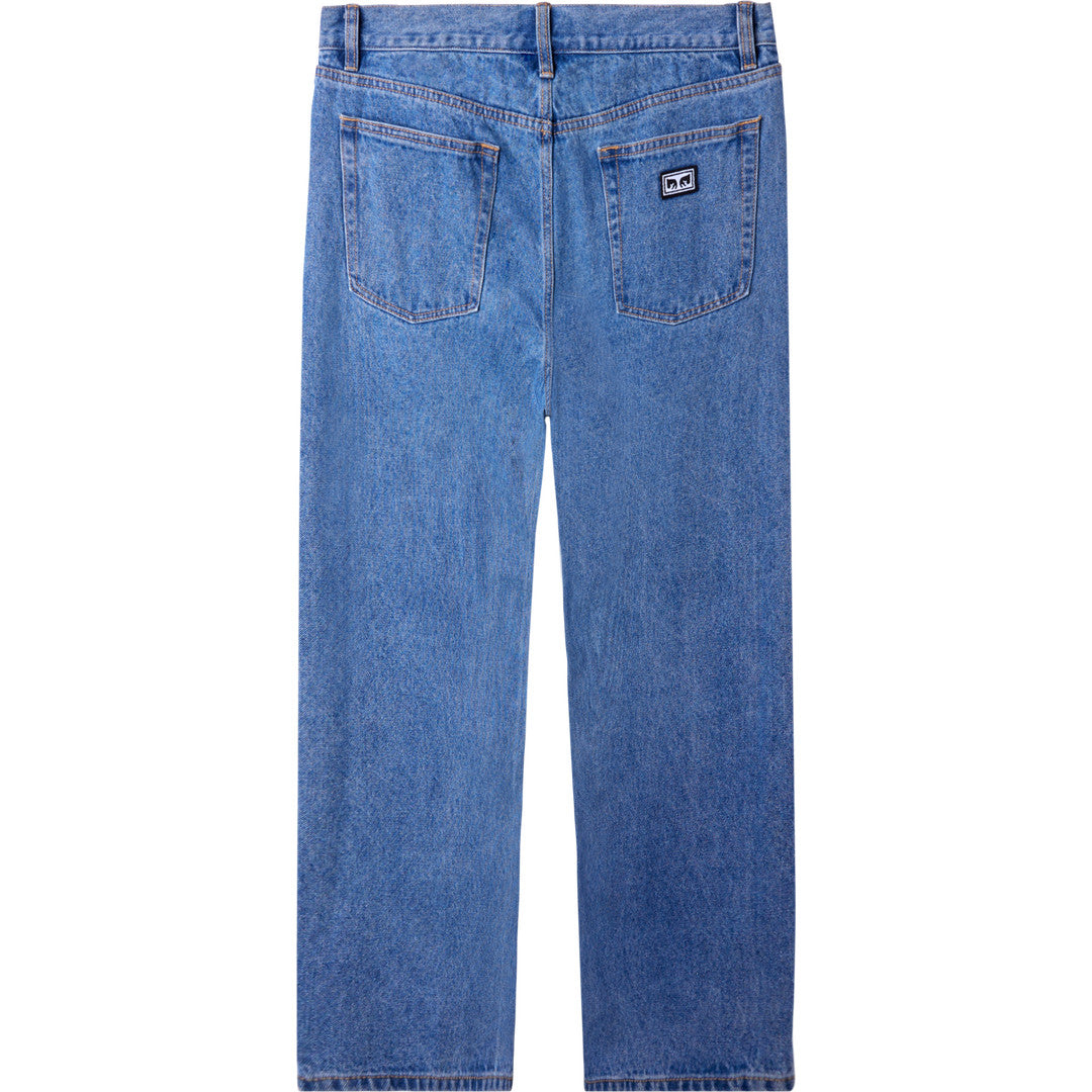 Obey Hardwork Denim Jeans - Light Indigo - back