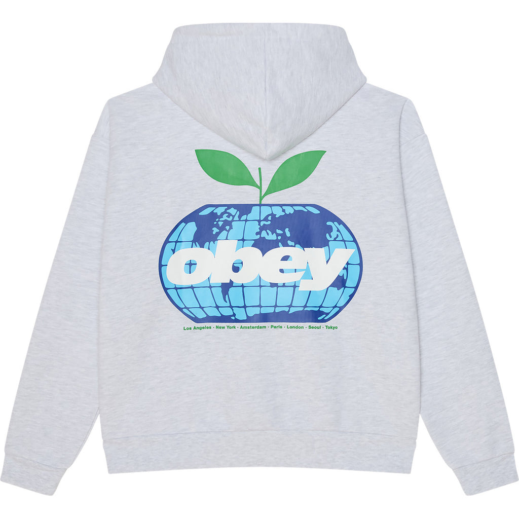 Obey Intercontinental Extra Hy Hoodie - Ash Grey - back