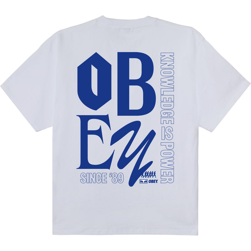 Obey Knowledge T-Shirt - White - front
