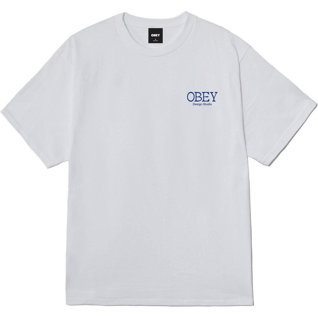 Obey Lucky Cat T-Shirt - White - back