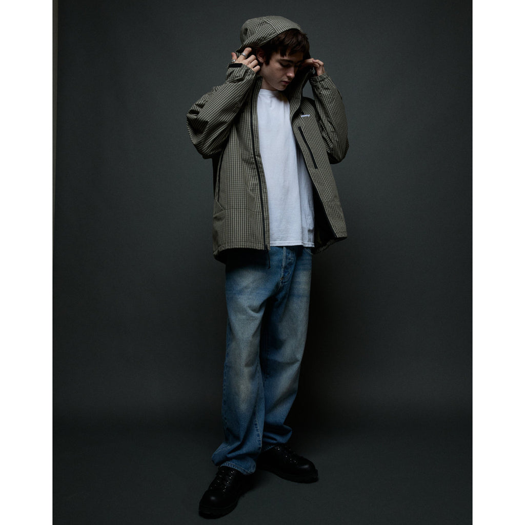 Obey Obsidian Jacket - Vetiver Plaid - detail 3