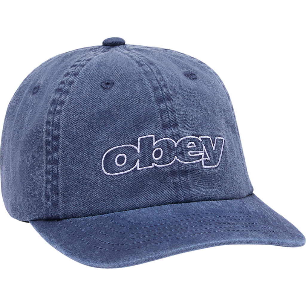 Obey Outline Delta 6-Panel Hat - Pigment Mild Navy - front