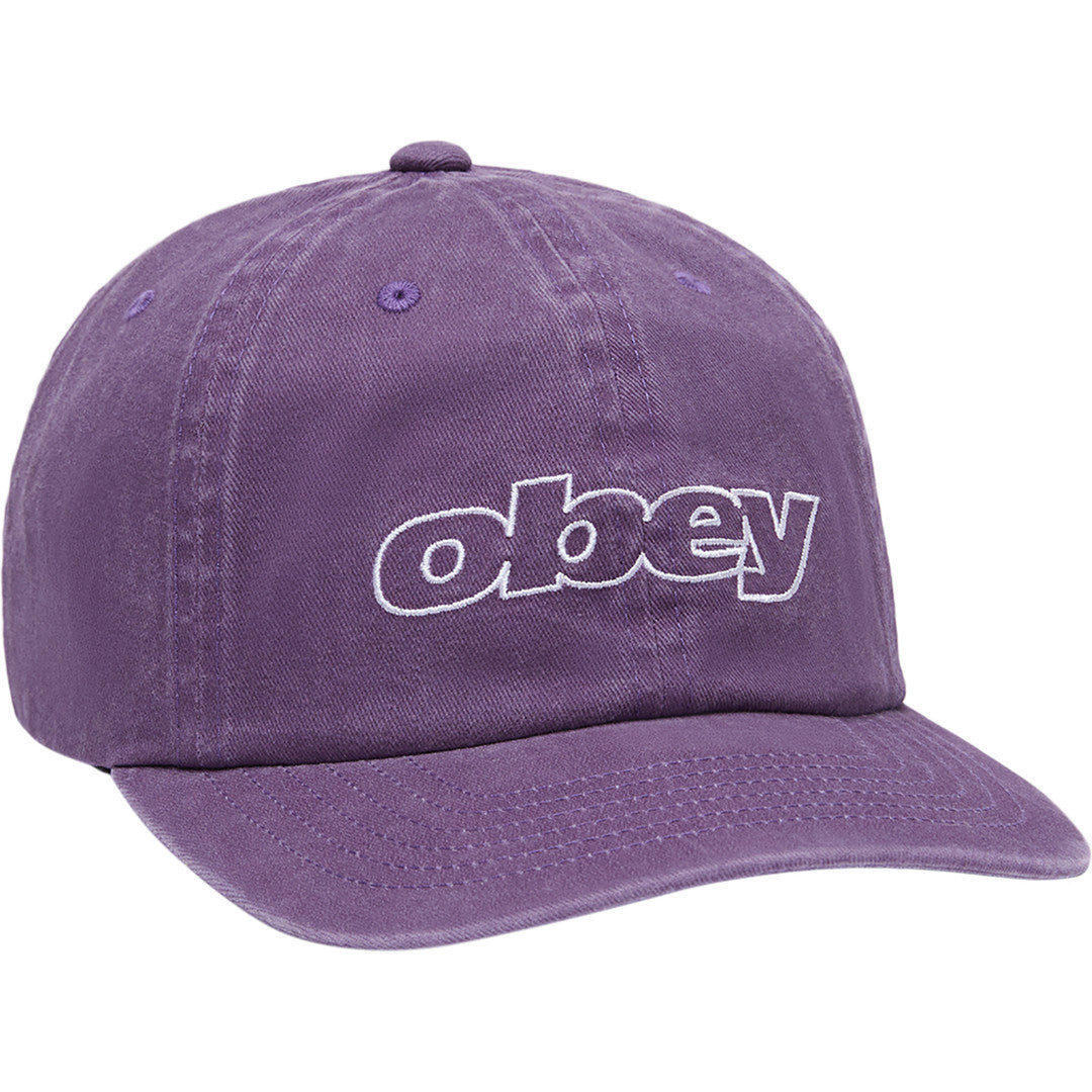 Obey Outline Delta 6-Panel Hat - Pigment Purple - front