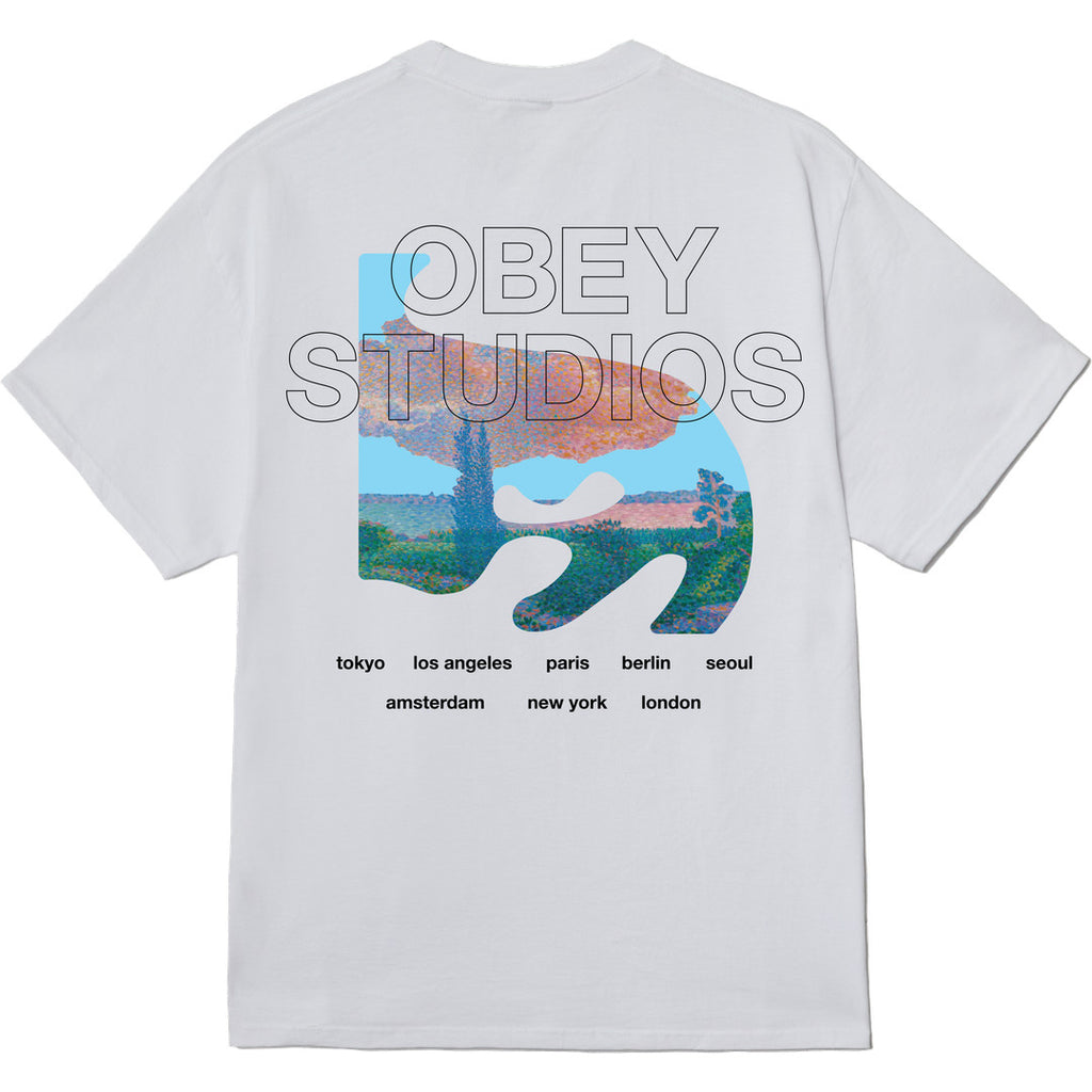 Obey Pastures T-Shirt - White - front