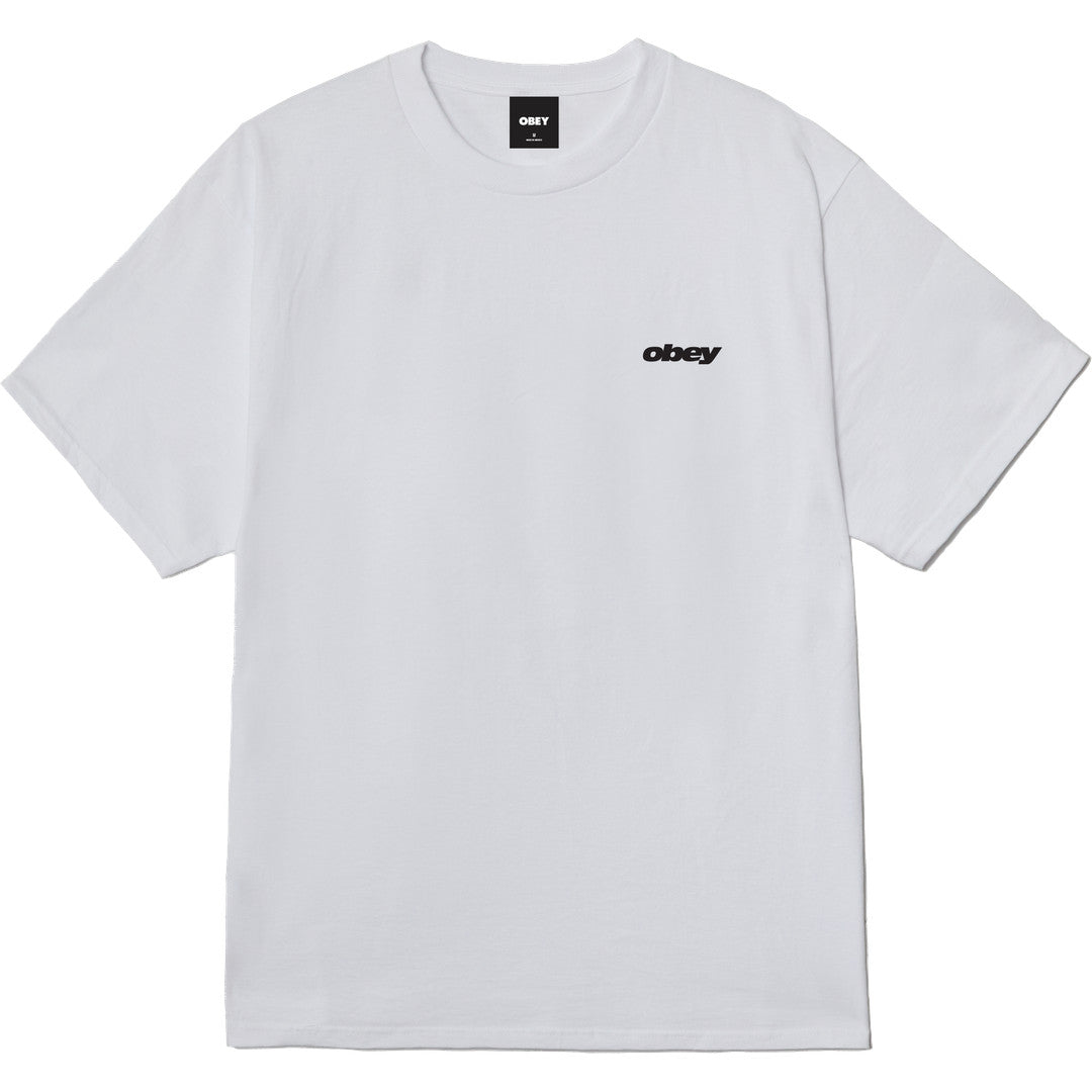 Obey Real Spill T-Shirt - White - back