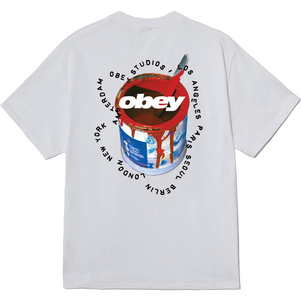 Obey Real Spill T-Shirt - White - front