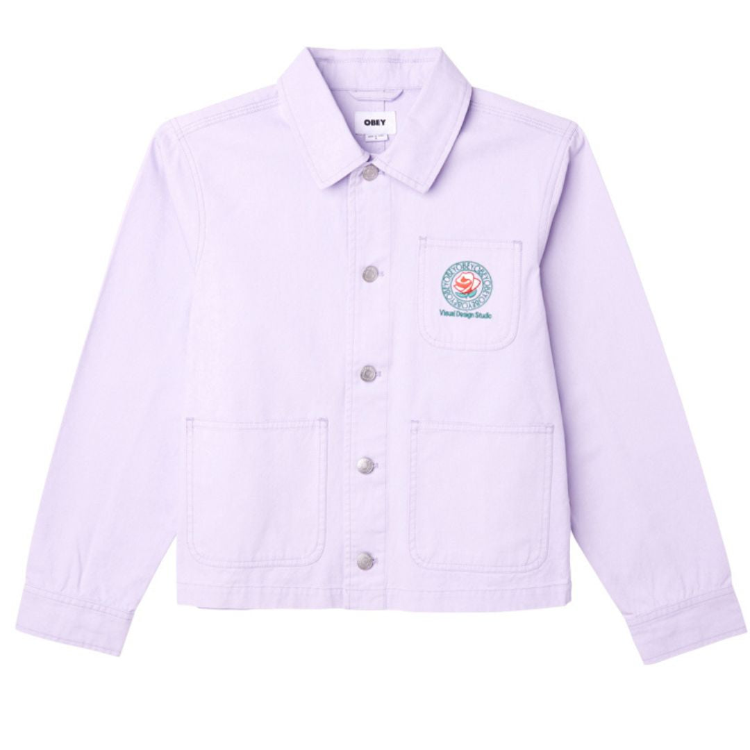 Obey Womens Rose Chore Jacket - Orchid Petal