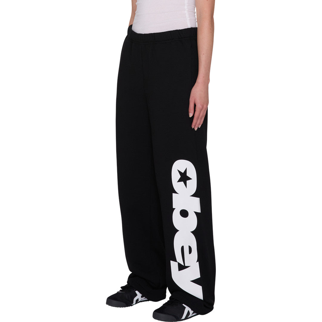 Womens Speed Star Sweat Pants - Black - back