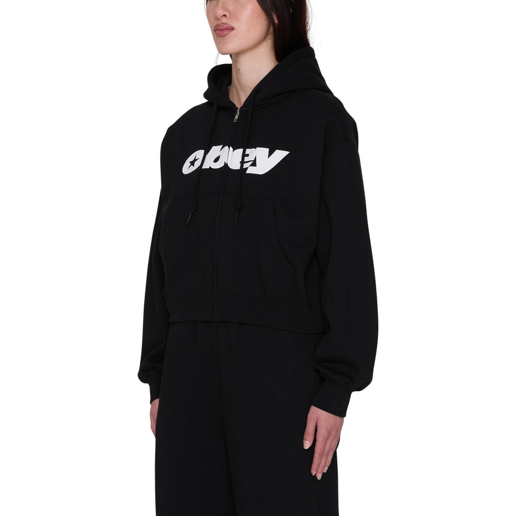 Womens Speed Star Zip Hoodie - Black - back