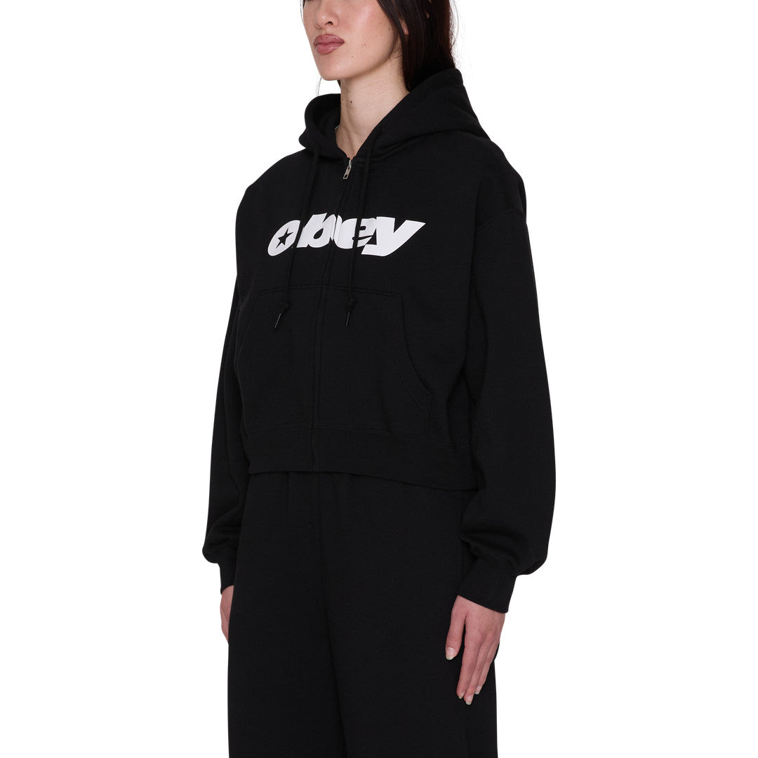 Womens Speed Star Zip Hoodie - Black - back
